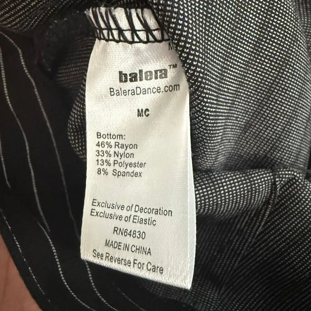 Balera Sleeveless Pin Stripe Top With Collar and Matching Pin Stripe Pants Style